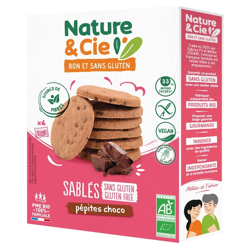 Sablés aux pépites de chocolat BIO - 125g - Nature&Cie