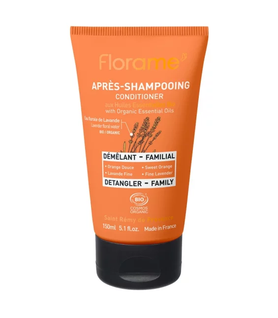 Après-shampooing démêlant familial BIO orange & lavande - 150ml - Florame