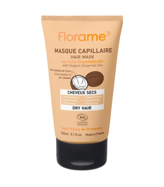 Masque capillaire cheveux secs BIO orange & palmarosa - 150ml - Florame