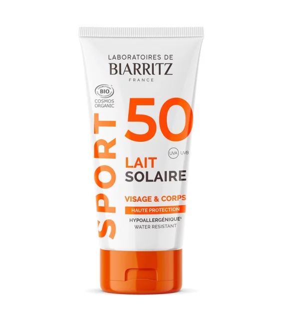 Sport BIO-Sonnenmilch Gesicht-Körper LSF 50 - 50ml - Laboratoires de Biarritz