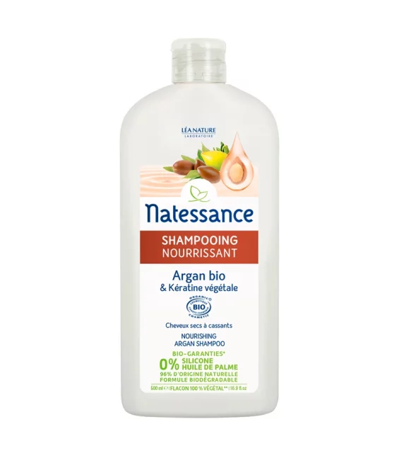 Nährendes BIO-Shampoo Argan & pflanzliches Keratin - 500ml - Natessance