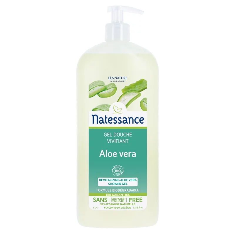 Gel douche vivifiant BIO aloe vera - 1l - Natessance