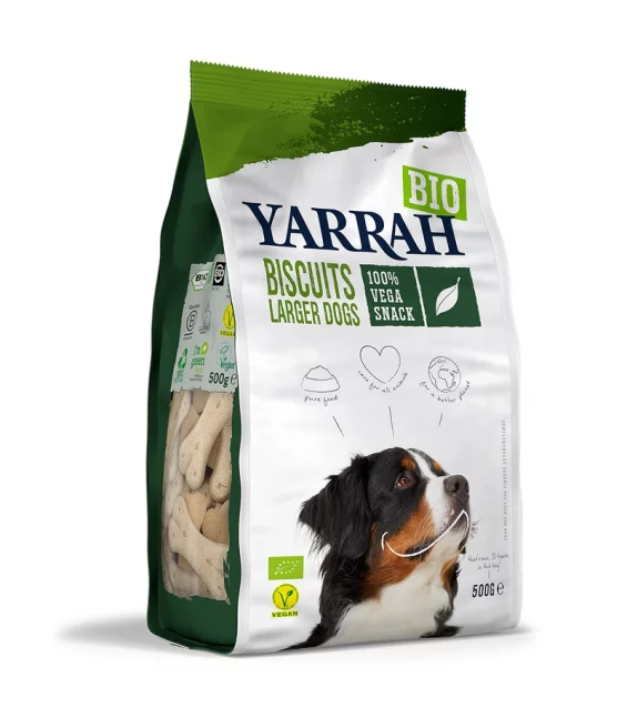 Biscuits végétariens & végétaliens pour grand chien BIO - 500g - Yarrah