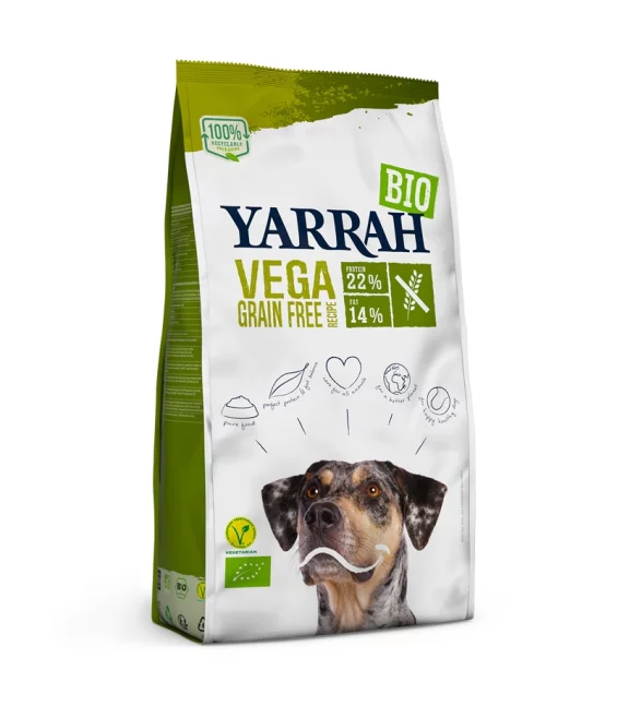 Croquettes végétariennes & végétaliennes sans blé chien BIO - 2kg - Yarrah