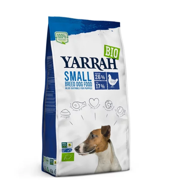 BIO-Hundefutter trocken Poulet & Getreide für kleine Rassen - 2kg - Yarrah