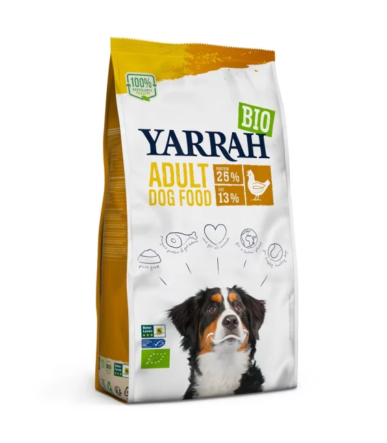 Croquettes poulet & céréales pour chien BIO - 5kg - Yarrah