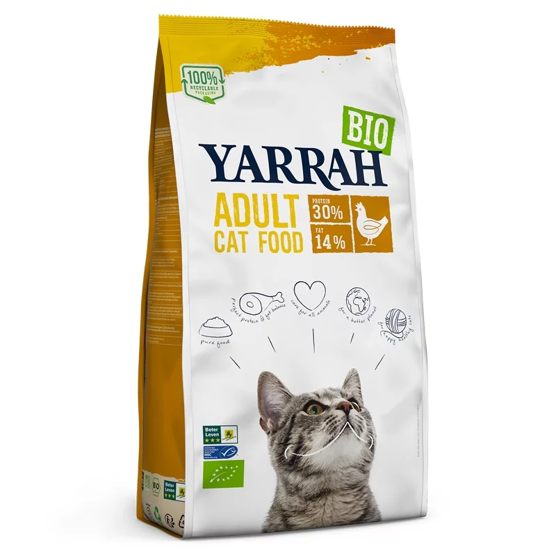 Croquettes poulet & céréales pour chat BIO - 800g - Yarrah