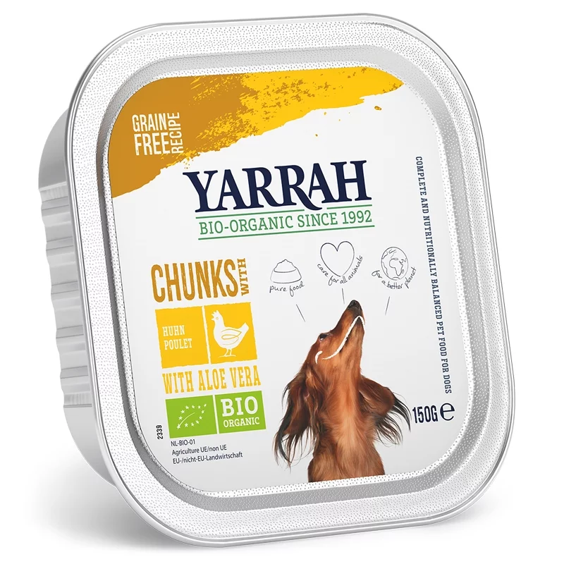 BIO-Bröckchen Huhn mit Aloe Vera für Hunde - 150g - Yarrah