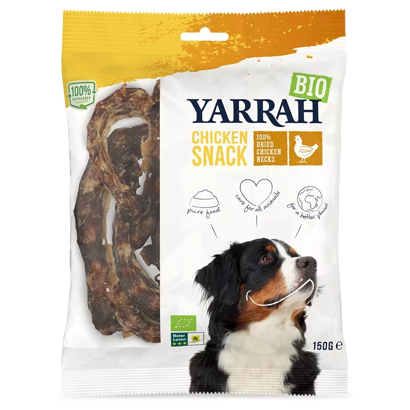 BIO-Hühnerhälse für Hunde - 150g - Yarrah