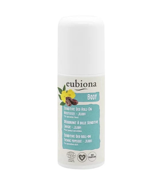 Déodorant à bille sensitive BIO ﻿onagre & jojoba - 50ml - Eubiona