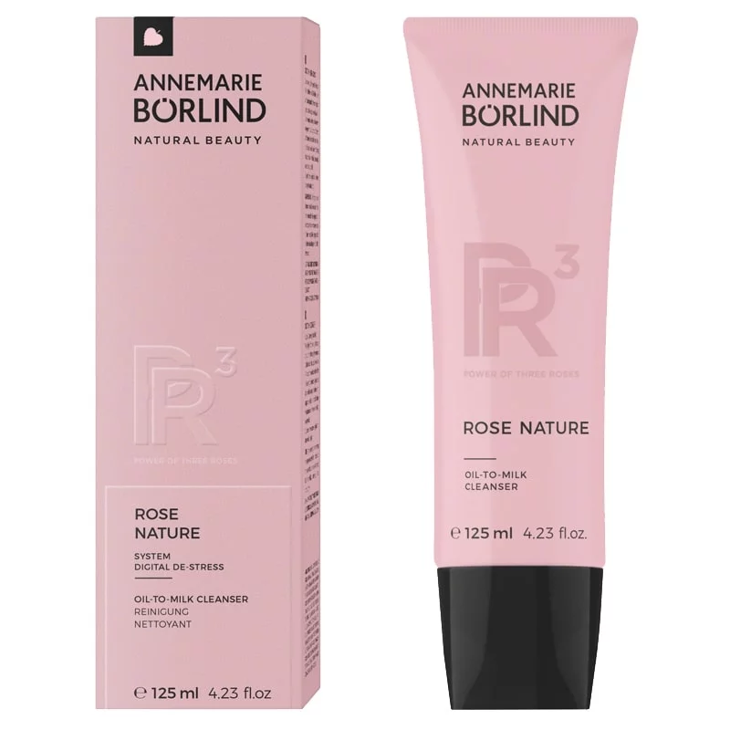 Nettoyant huile-en-lait rose & pivoine - 125ml - Annemarie Börlind