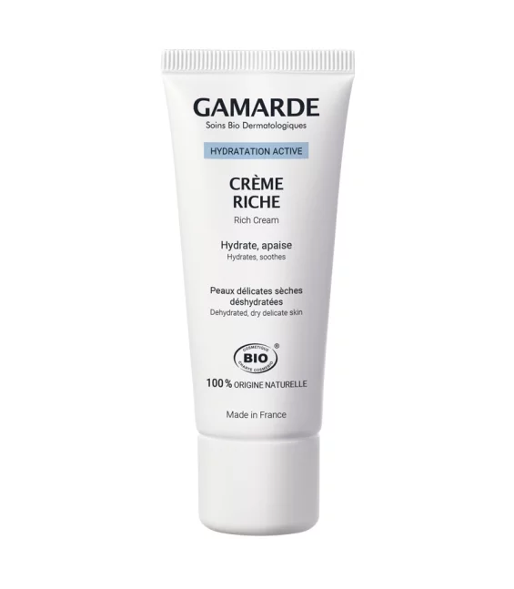 Crème riche BIO argan & eau thermale - 40g - Gamarde
