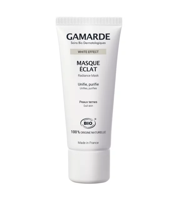 Masque éclat BIO argile blanche & eau thermale - 40g - Gamarde
