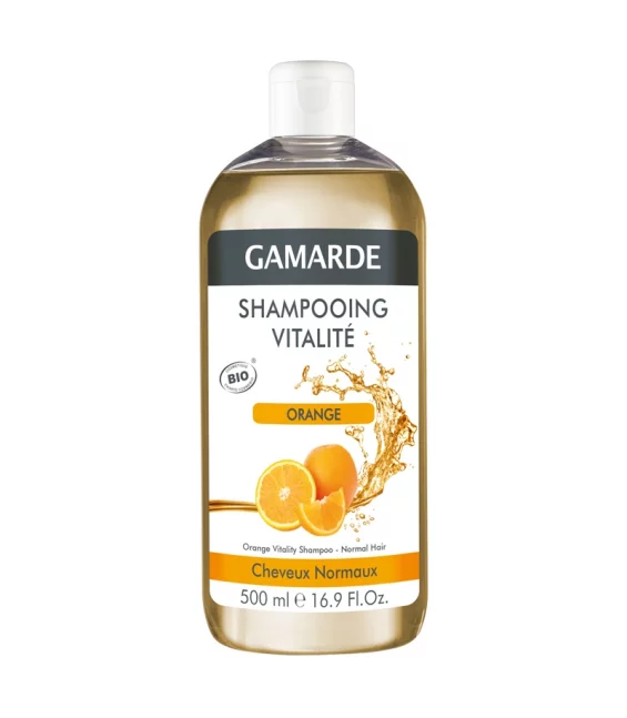 Shampooing vitalité BIO orange & eau thermale - 500ml - Gamarde