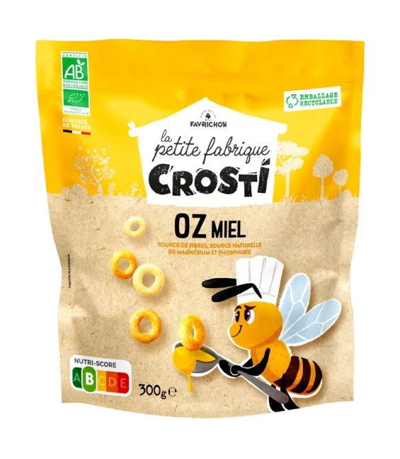 Céréales anneaux goût miel BIO - 300g - Favrichon