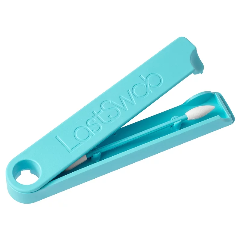 Coton-tige maquillage réutilisable avec étui turquoise - LastObject