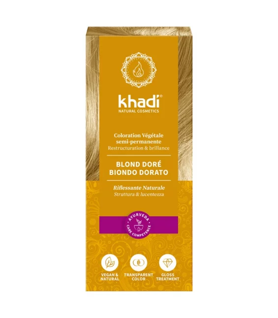 Teinture aux plantes BIO blond doré - 100g - Khadi