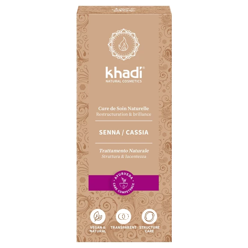 BIO-Pflanzenhaarfarbe Senna & Cassia - 100g - Khadi