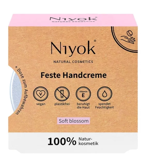 Crème pour les mains solide naturelle Soft blossom - 50g - Niyok