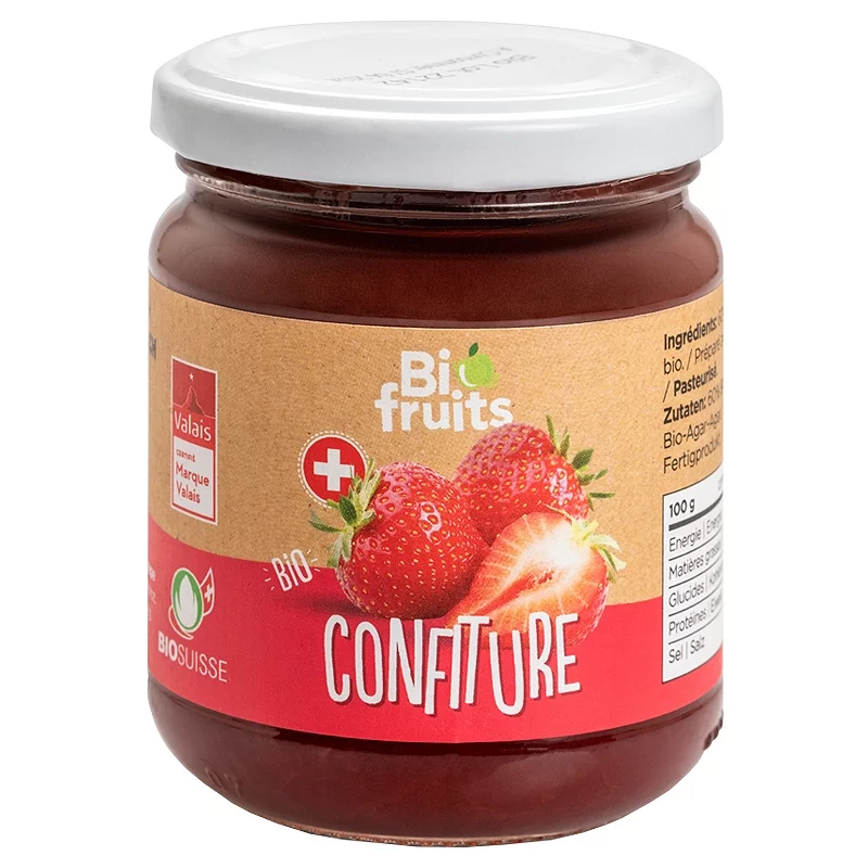 Confiture de fraises suisses BIO - 250g - BioFruits