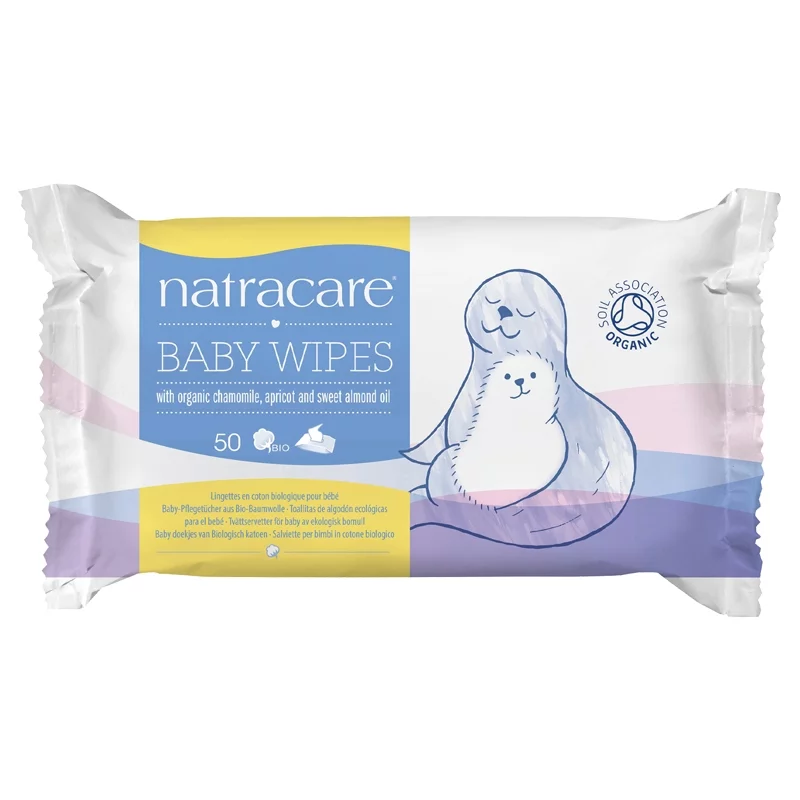 Lingettes pour bébé BIO - 50 pièces - Natracare﻿