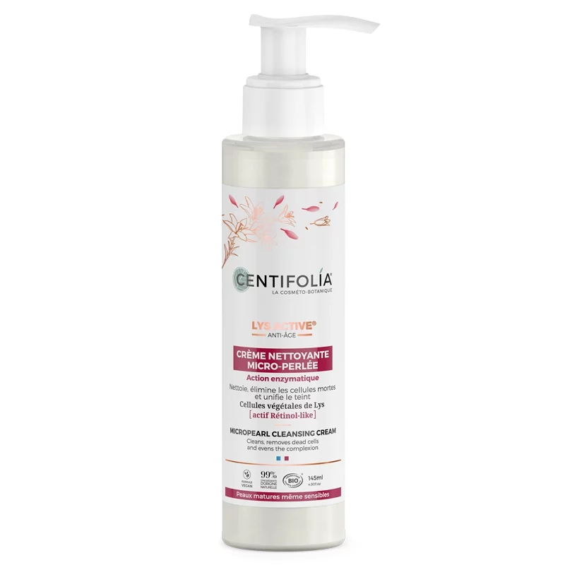 Crème nettoyante micro-perlée BIO lys - 145ml - Centifolia