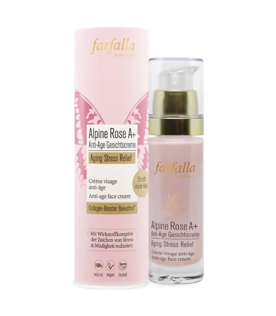 Crème visage anti-âge BIO rose Alpine A+ - 30ml - Farfalla