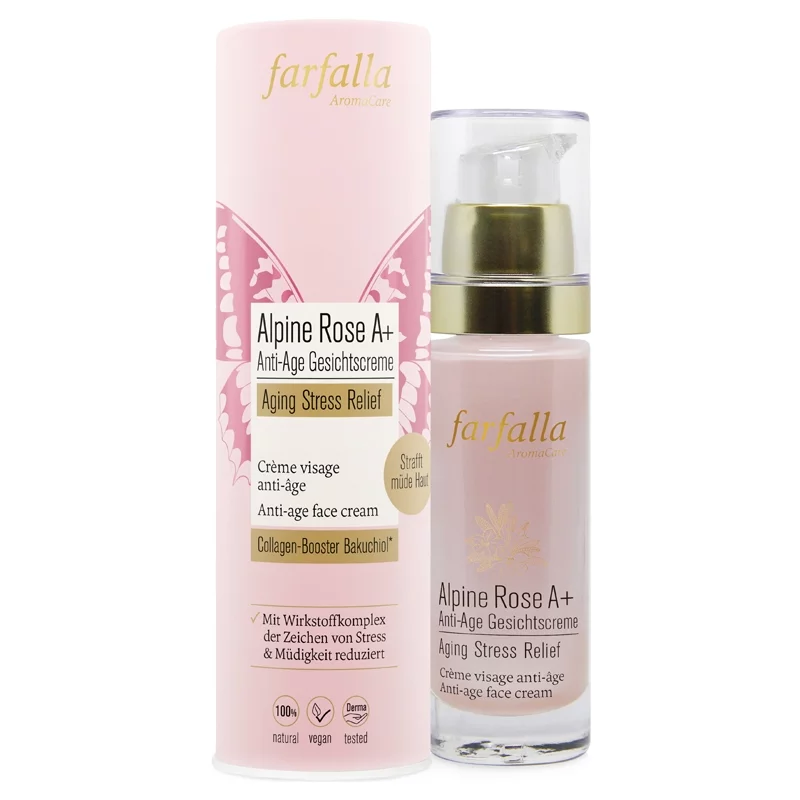 Anti-Age BIO-Gesichtscreme Alpine Rose A+ - 30ml - Farfalla