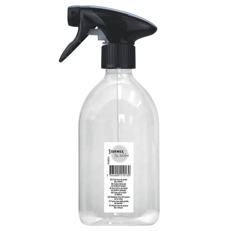 Flacon en plastique transparent 500ml avec spray - Starwax The fabulous