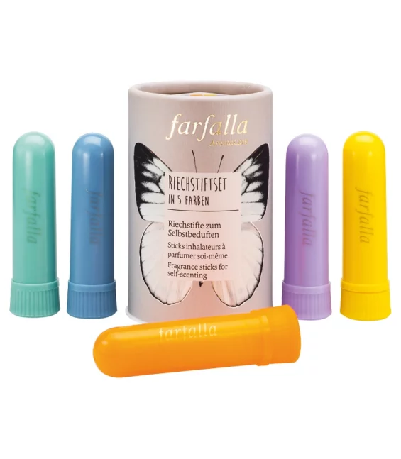 Set sticks inhalateurs de 5 couleurs - Farfalla