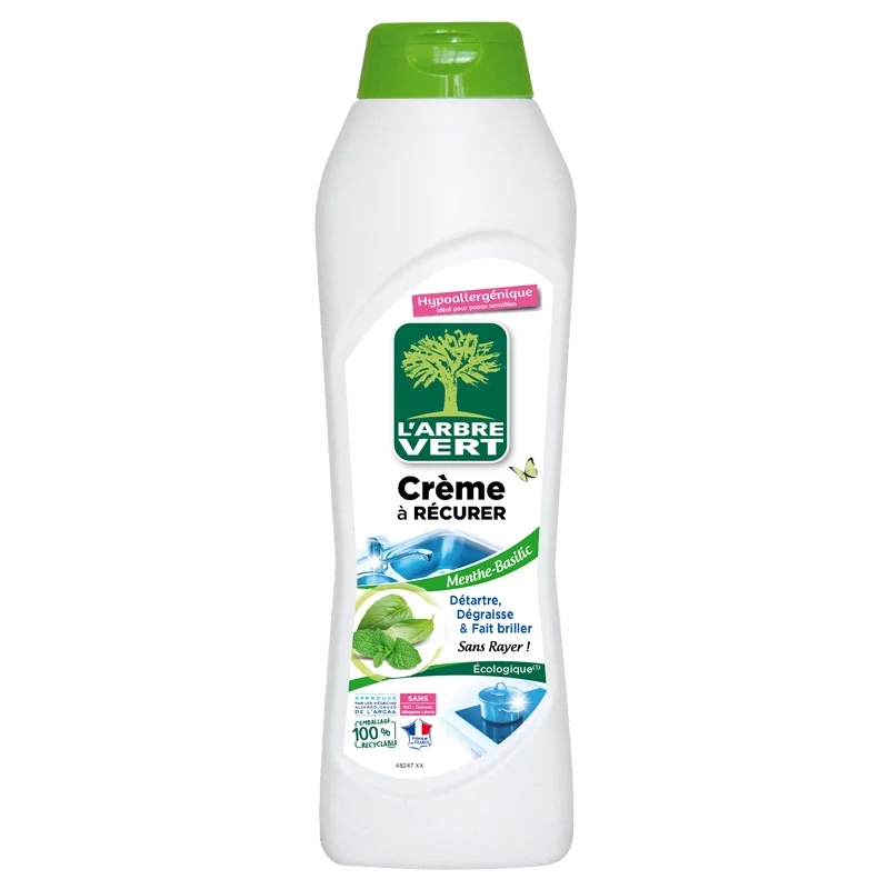 Ökologische Scheuercreme Minze & Basilikum - 500ml - L'Arbre Vert