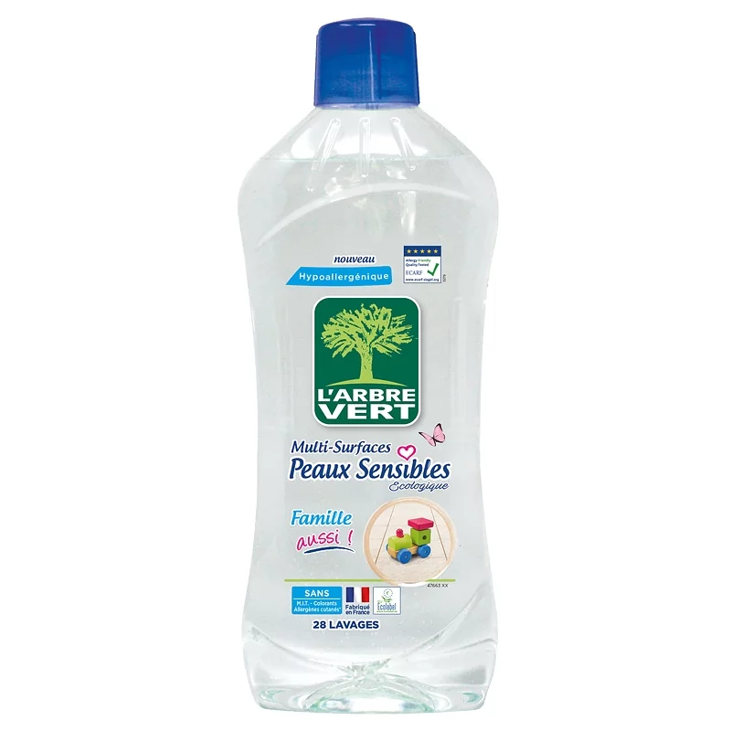 Nettoyant multi-surfaces écologique peau sensible - 1l - L'Arbre Vert