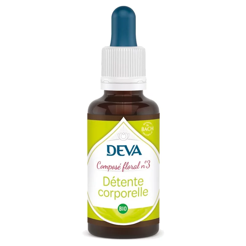 Composé floral BIO N°3 Détente corporelle - 30ml - Deva