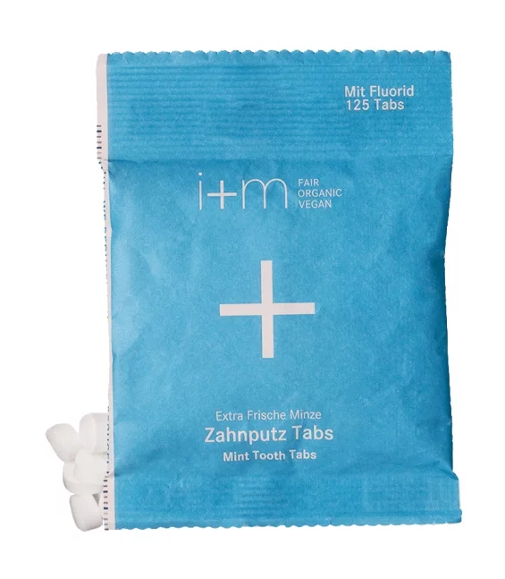Zahnputz-Tabs Minze mit Fluorid - 125 Stück - i+m