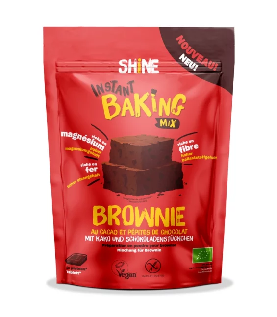 Préparation pour brownie cacao & pépite de chocolat BIO - 350g - Shine