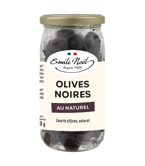 Olives noires au naturel BIO - 250g - Emile Noël