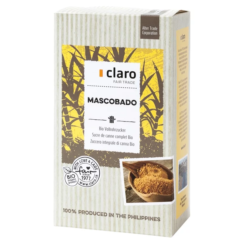 BIO-Vollrohrzucker Mascobado - 500g - Claro