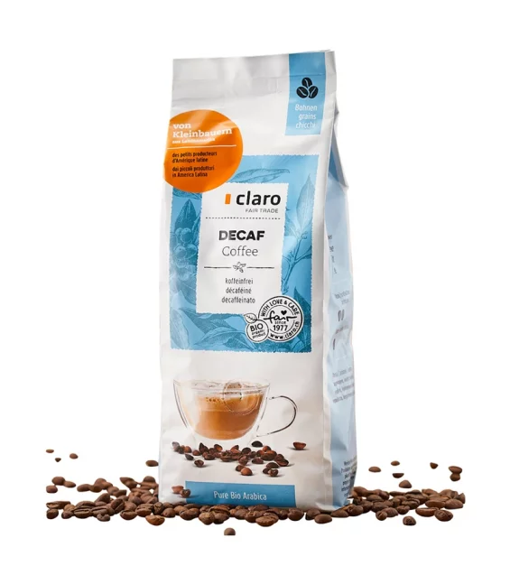 BIO-Kaffee in Bohnen Koffeinfrei Décaffeinato - 500g - Claro