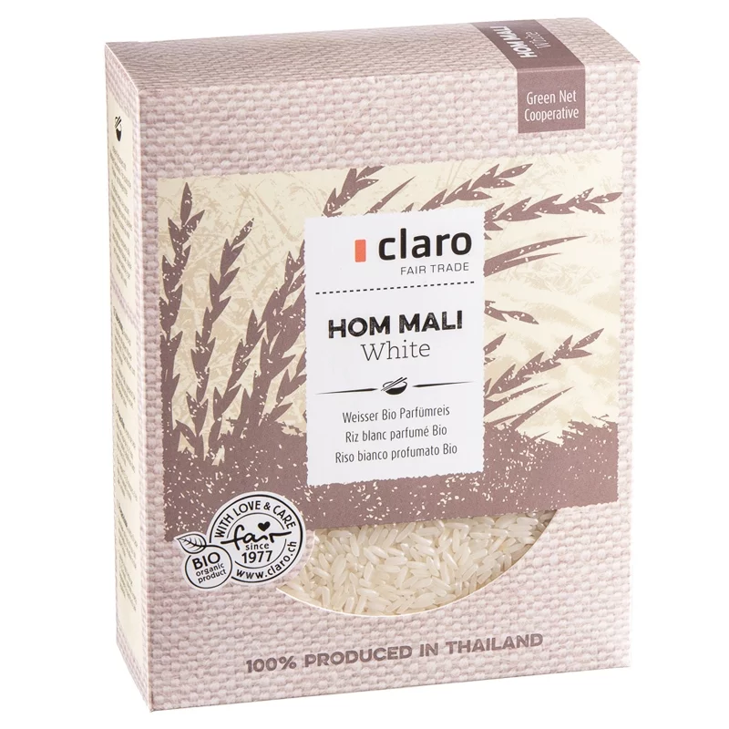 Riz parfumé blanc BIO Hom Mali White - 1kg - Claro