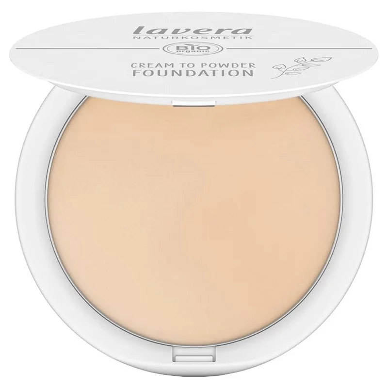 Fond de teint crème fini poudré BIO N°01 Light - 10,5g - Lavera