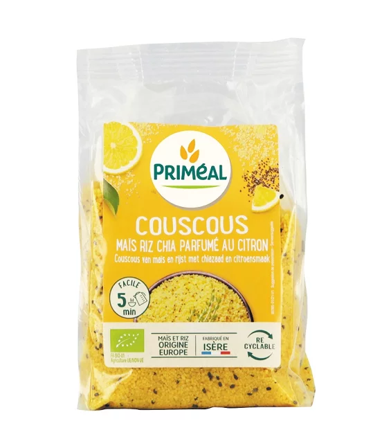 Couscous maïs, riz & chia parfumé au citron BIO - 300g - Priméal