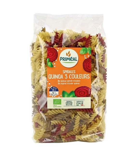 Spirales 3 couleurs blé & quinoa BIO - 500g - Priméal