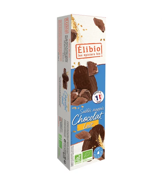Sablés nappés au chocolat au lait BIO - 200g - Élibio
