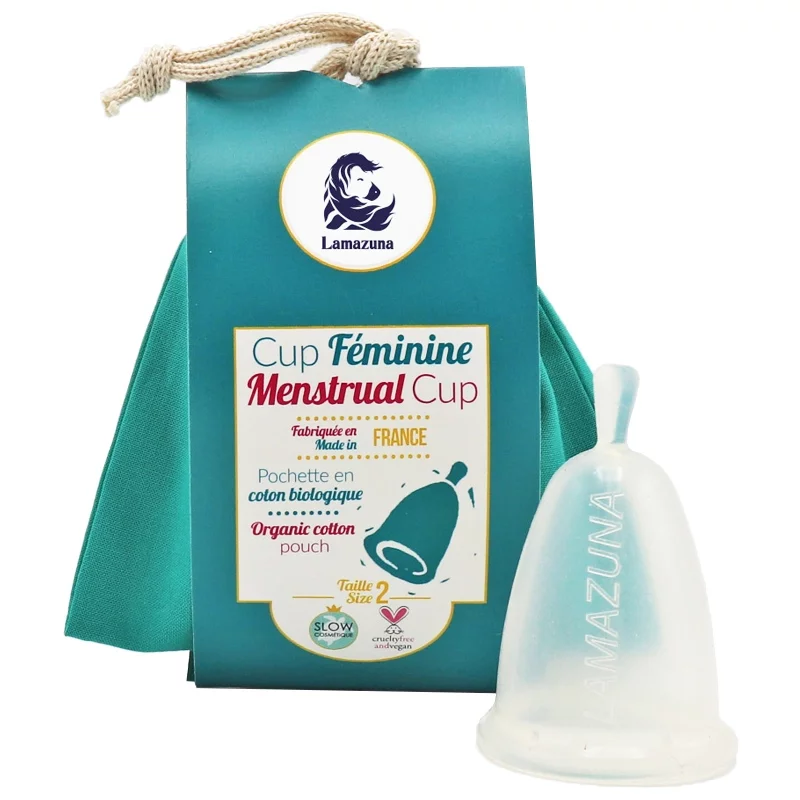 Coupe menstruelle pochette verte - Taille 2 - Lamazuna