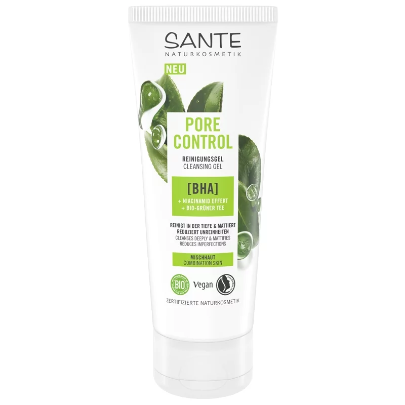 Gel nettoyant Pore Control BIO BHA & thé vert - 100ml - Sante