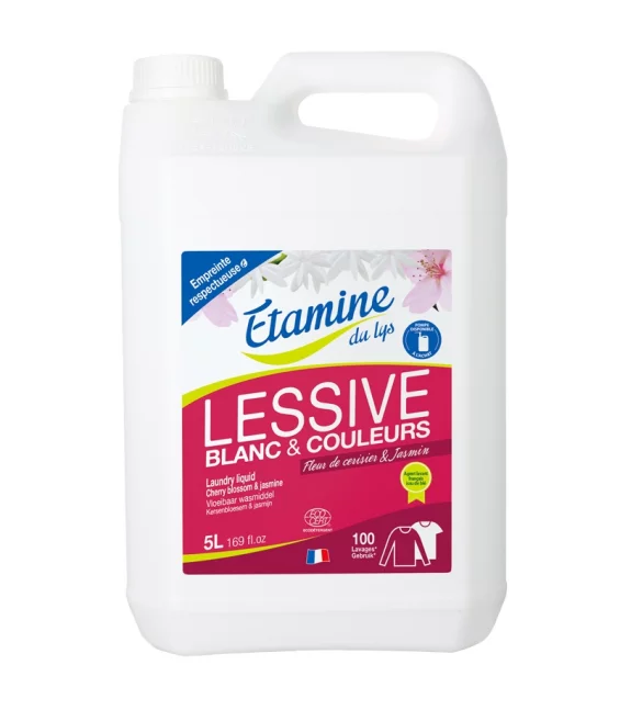 Ökologisches Flüssigwaschmittel Kirschblüte & Jasmin - 5l - Etamine du Lys