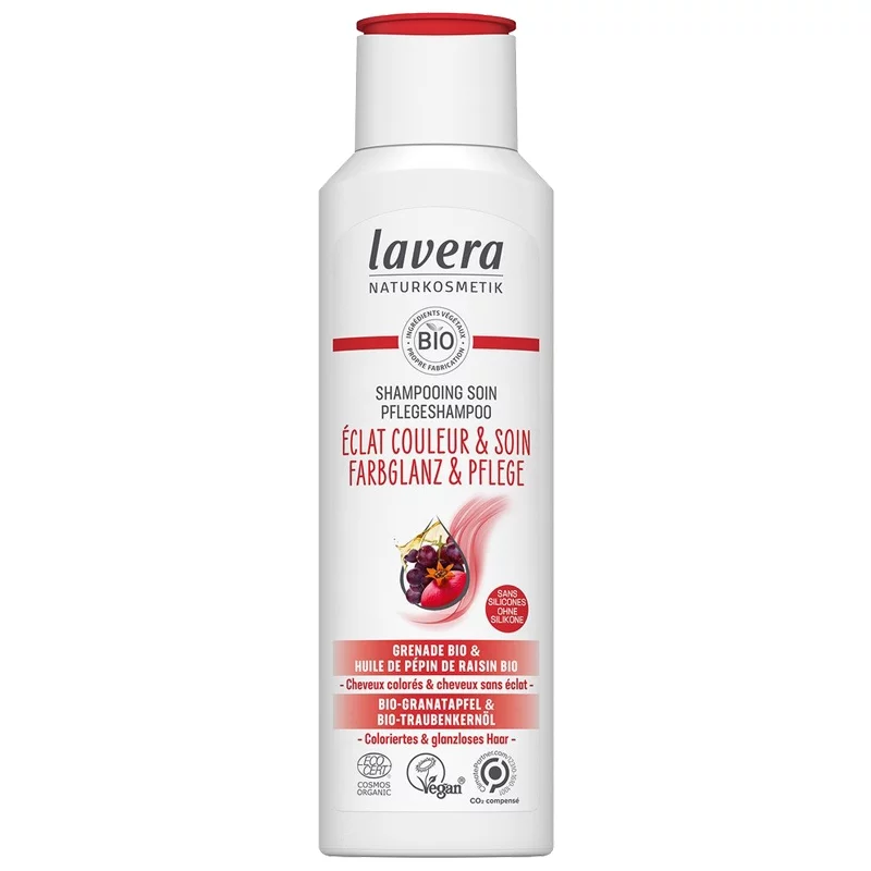 Shampooing éclat couleur & soin BIO grenade & raisin - 250ml - Lavera