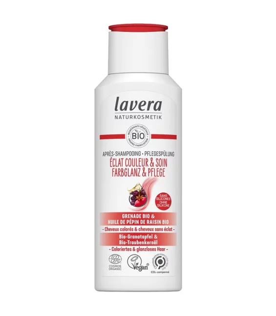 Après-shampooing éclat couleur & soin BIO grenade & raisin - 200ml - Lavera