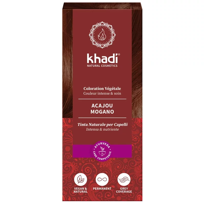 BIO-Pflanzenhaarfarbe Mahagoni - 100g - Khadi