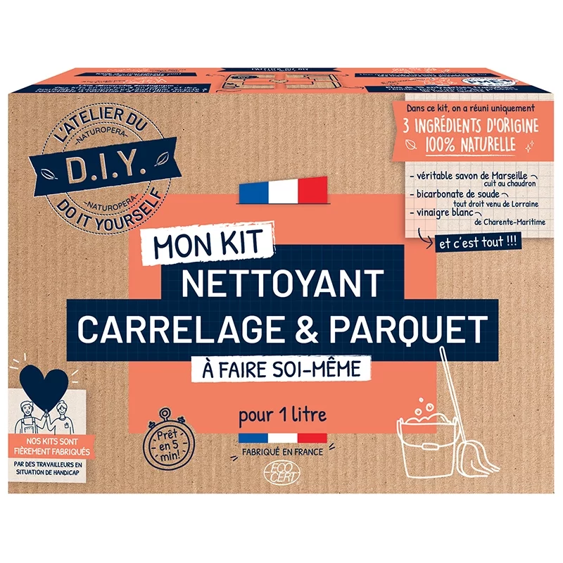 Mon kit nettoyant carrelage & parquet à faire soi-même - L'Atelier du DIY